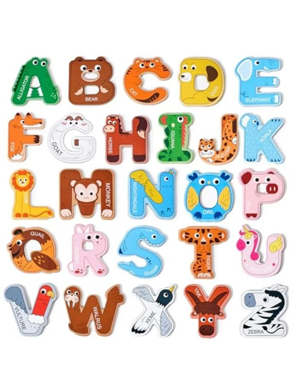 26 Magnetic Letters Alphabet ABC Fridge Magnets Educational Animal Toys
